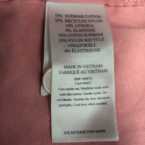 Faherty Movement Short Sleeve Shirt in Red Cream Radius Size XXL EUC - Picture 7 of 7